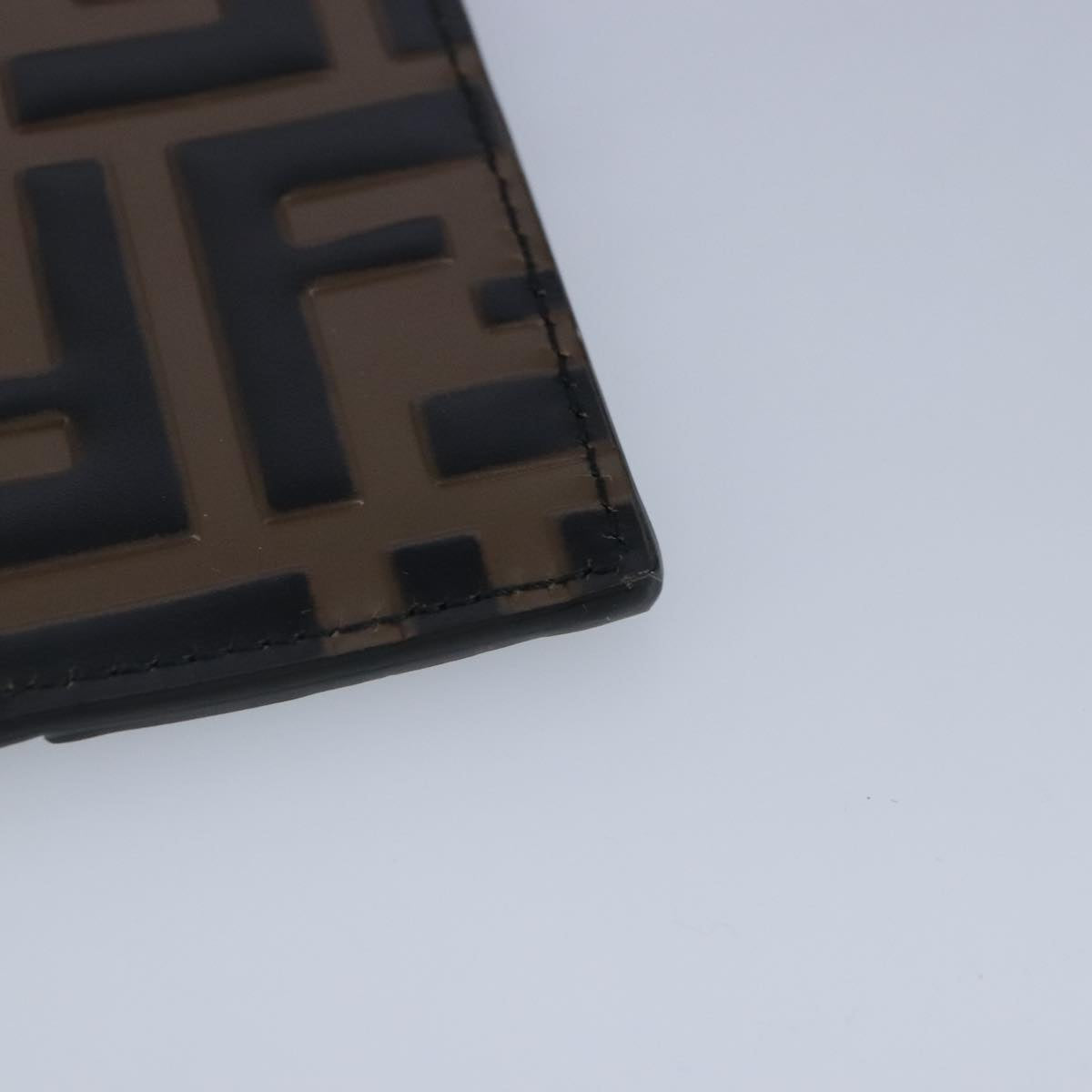 FENDI Zucca Canvas Smartphone Holder Brown Black Silver 7AR737 A5TL 97888