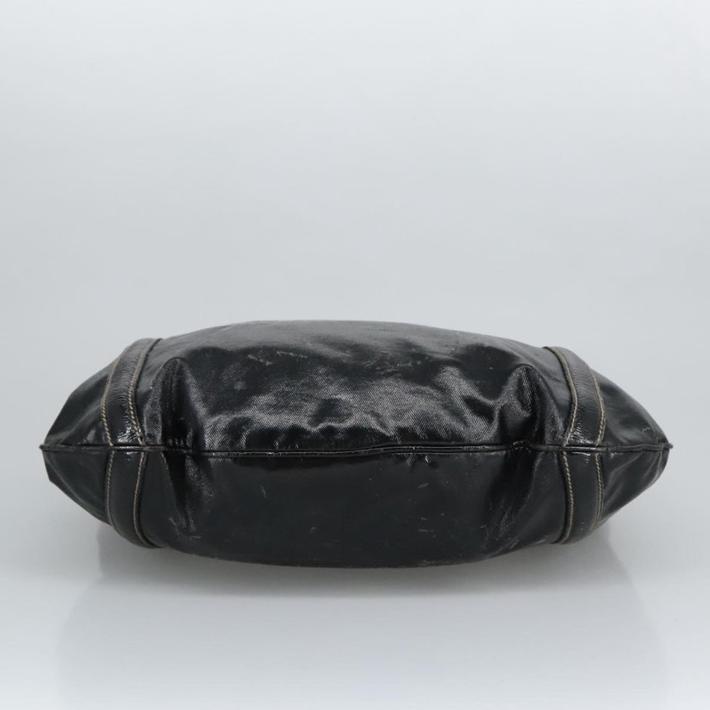 GUCCI Hand Bag Coated Canvas 2way Black Green Red 97935