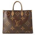 LOUIS VUITTON Onthego Red M45320 Monogram Monogram Reverse Canvas Monogram Giant Size GM