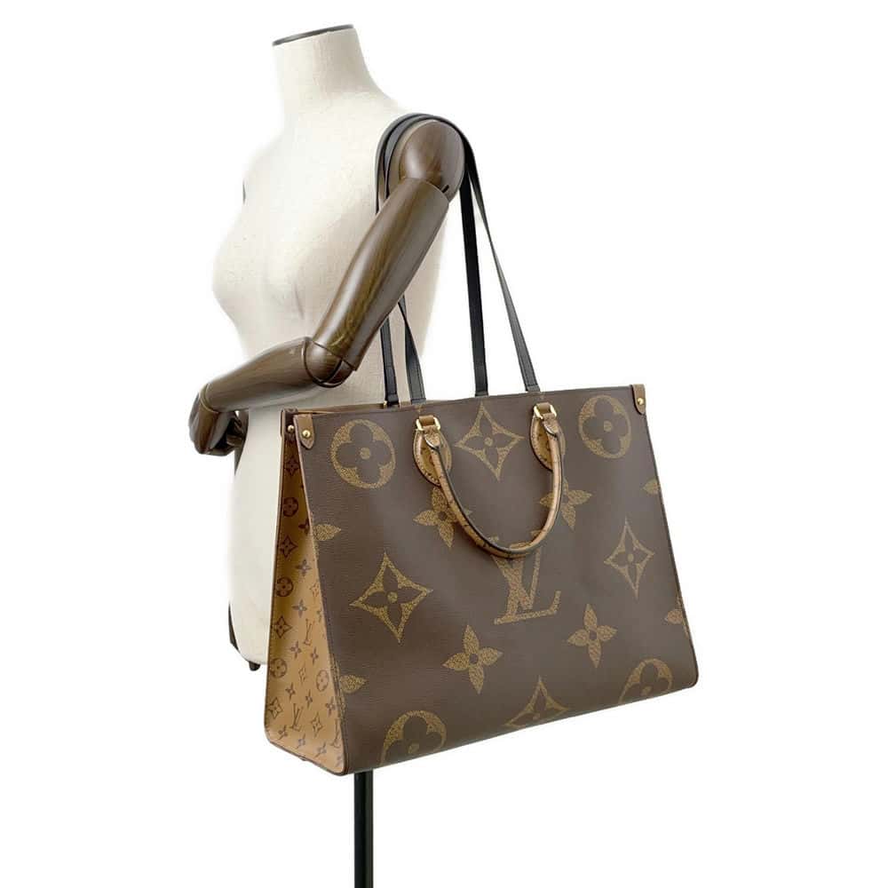 LOUIS VUITTON Onthego Red M45320 Monogram Monogram Reverse Canvas Monogram Giant Size GM