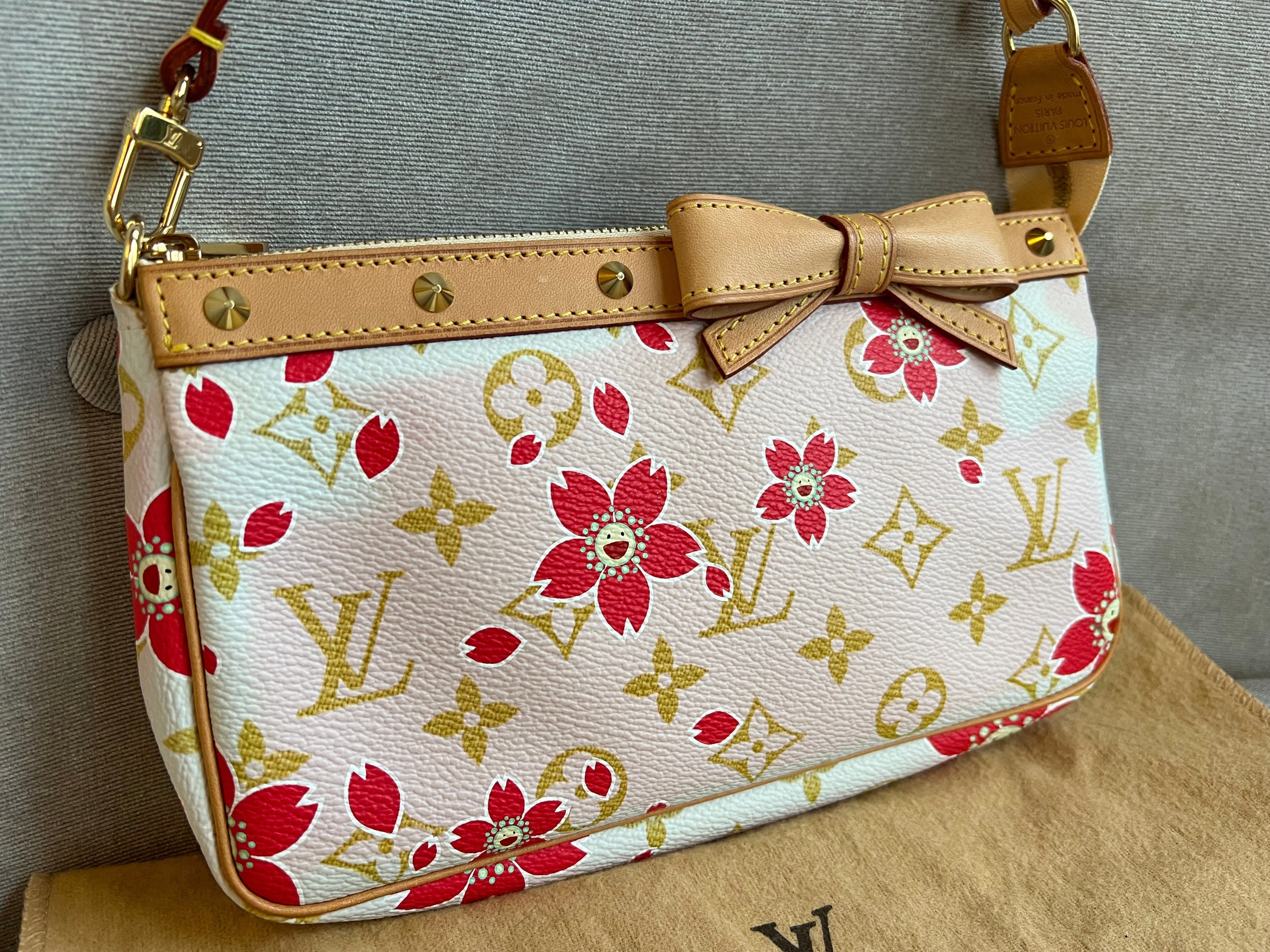 Louis Vuitton Pochette Accessoires Cherry Blossom Damier Azur