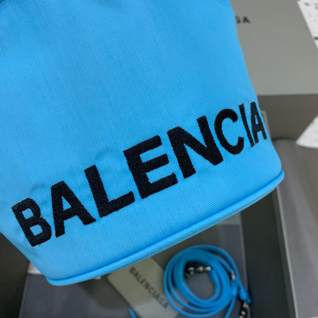 Balen Le Cagole MeGLAMIum Bucket Bag In Light Blue, For Women,  Bags 11.8in/30cm