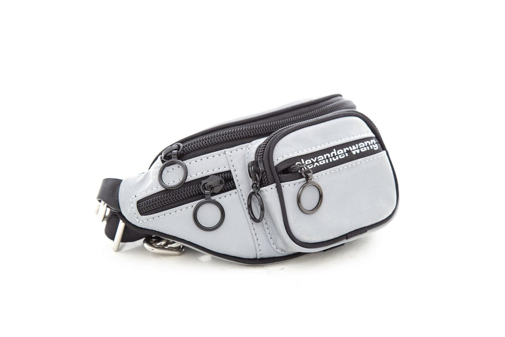 Alexander Wang Silver Nylon Logo Belt Bag