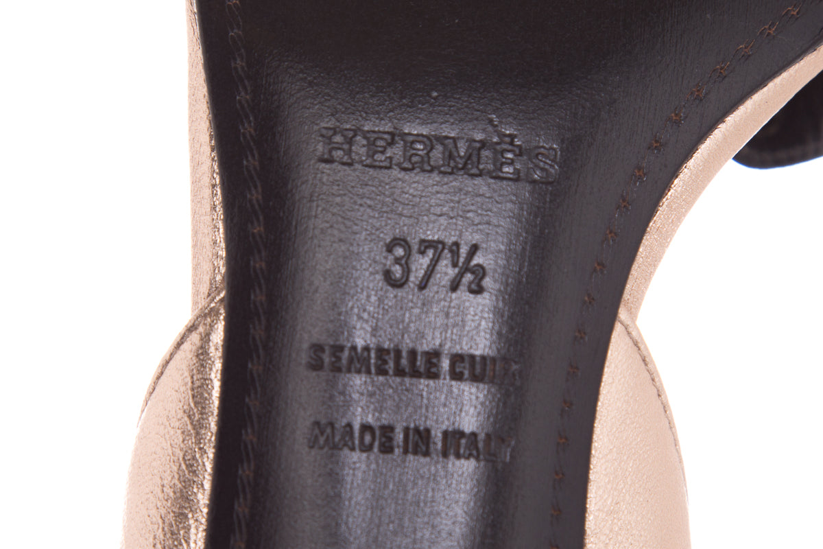 HermÃƒÆ’Ã‚Â¨s Metallic Constance Slingbacks SZ 37.5