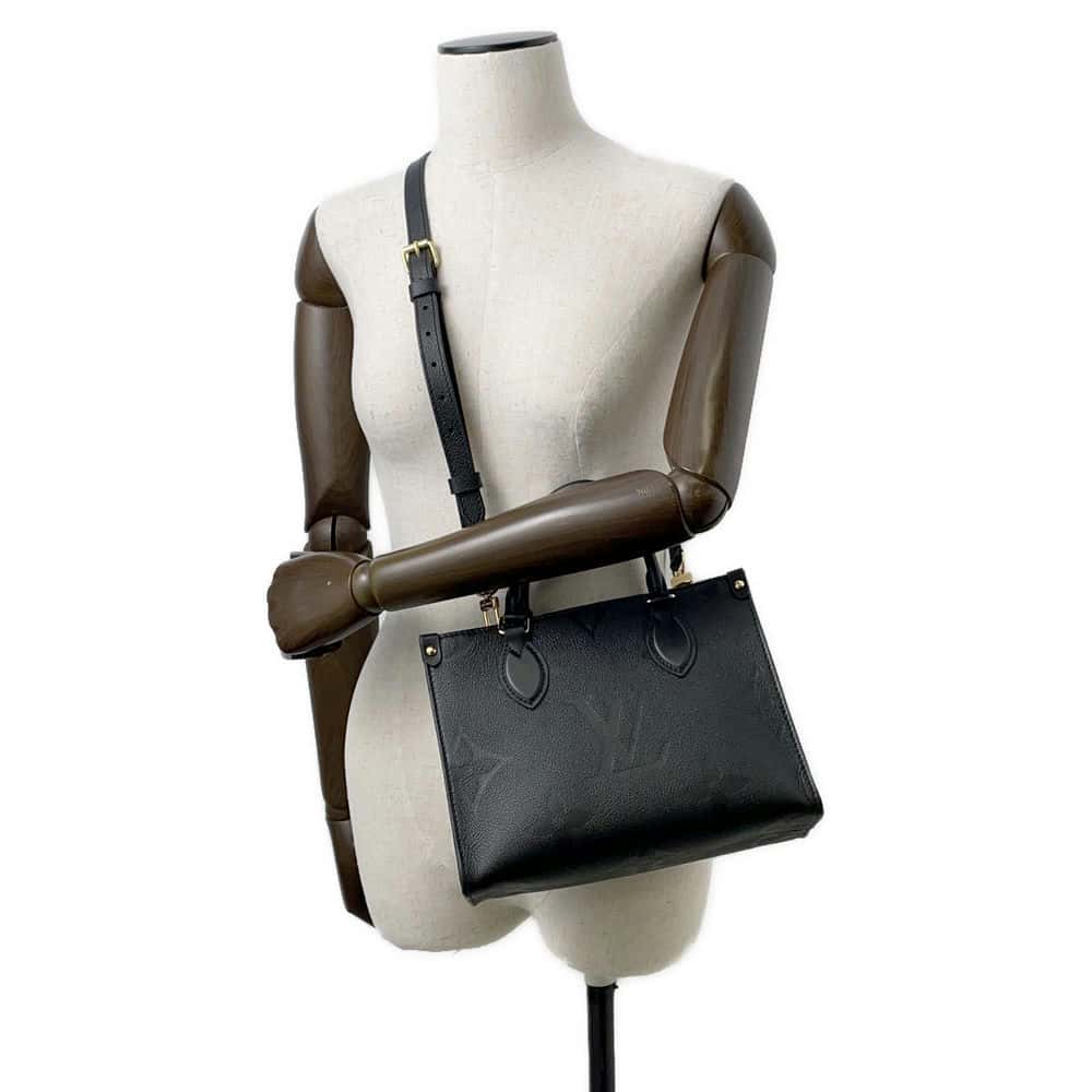LOUIS VUITTON Onthego Noir M45653 Monogram Empreinte Leather Size PM