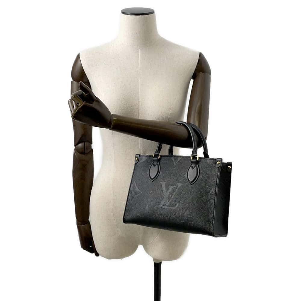 LOUIS VUITTON Onthego Noir M45653 Monogram Empreinte Leather Size PM