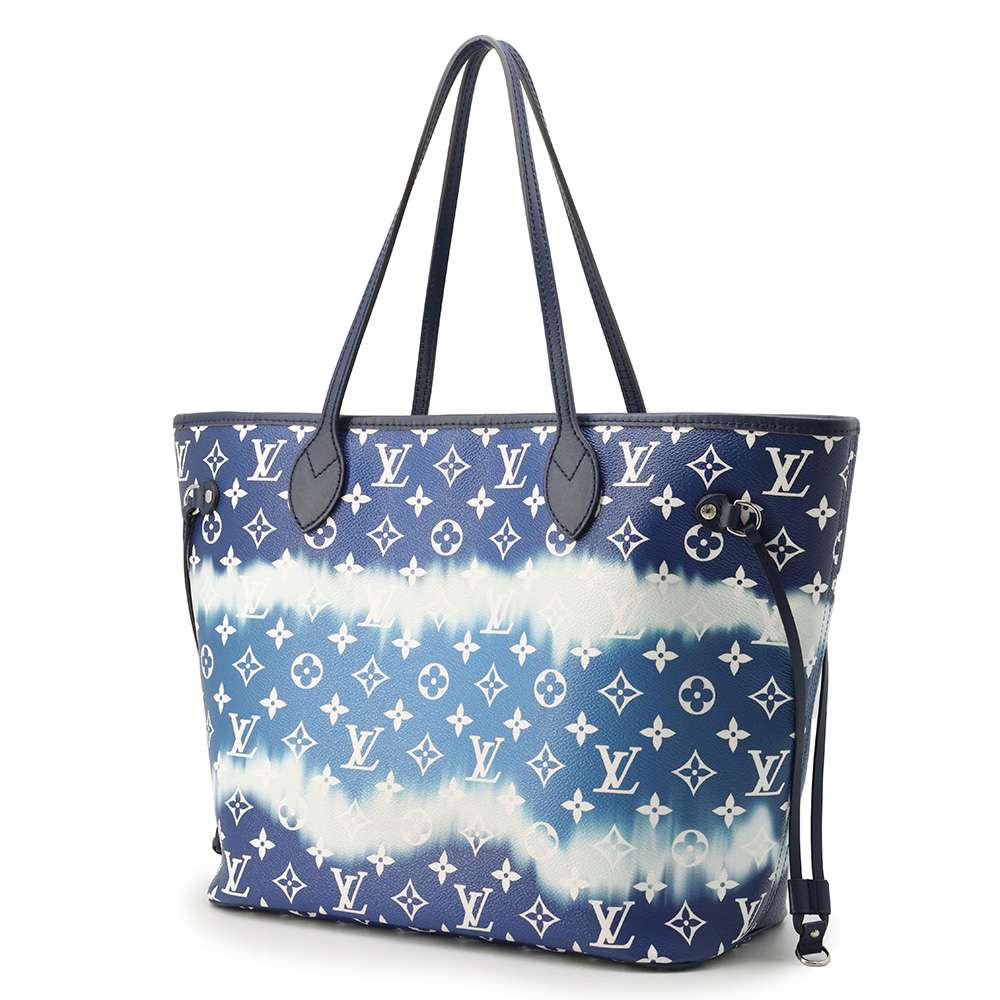 LOUIS VUITTON Neverfull Blue M45128 Monogram・Canvas LV Escale Size MM
