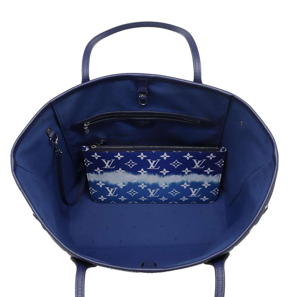 LOUIS VUITTON Neverfull Blue M45128 Monogram・Canvas LV Escale Size MM