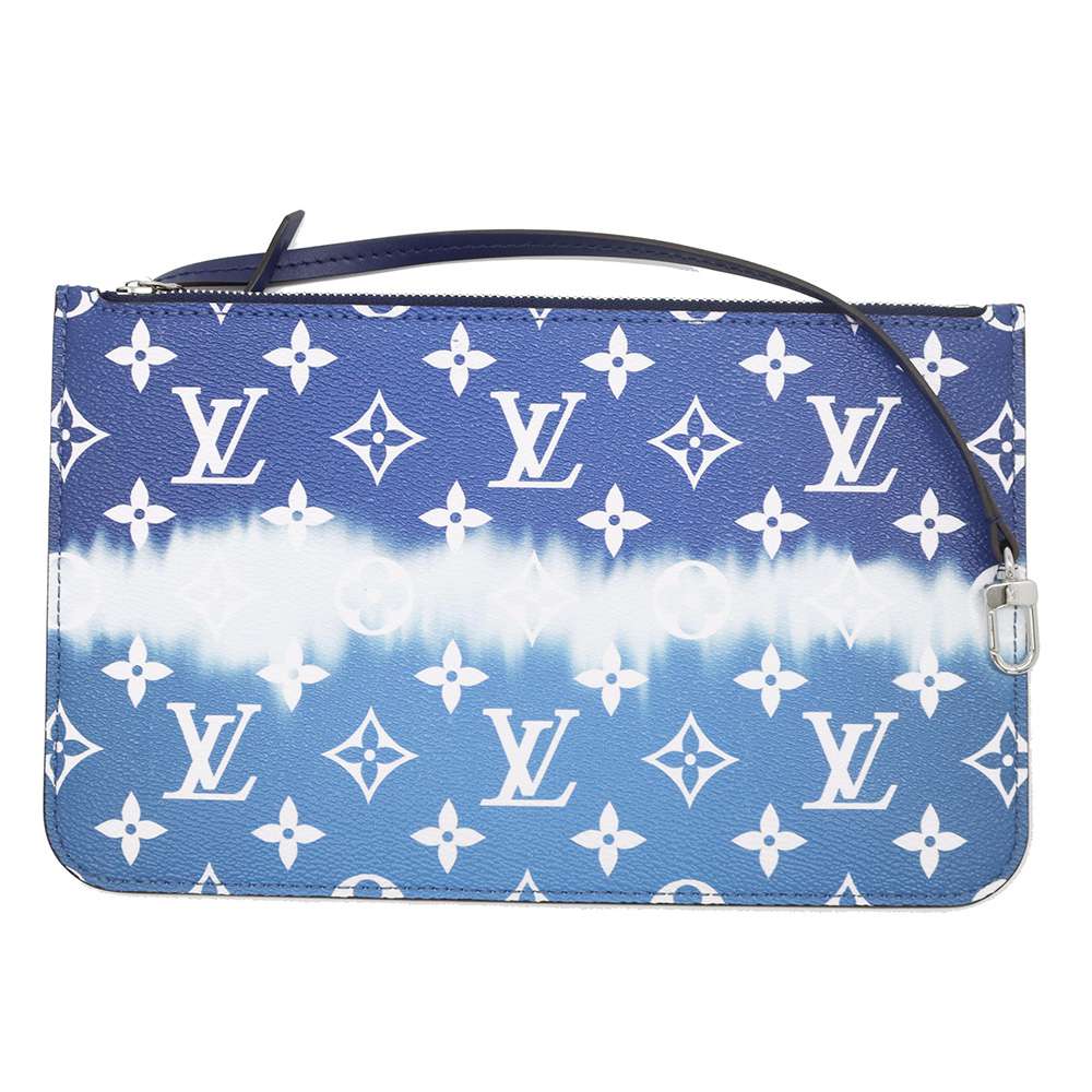 LOUIS VUITTON Neverfull Blue M45128 Monogram・Canvas LV Escale Size MM