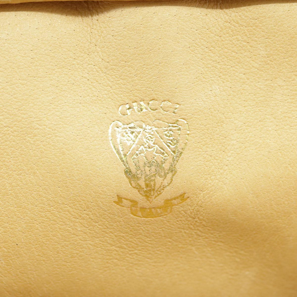 GUCCI Shoulder Bag Suede Leather Brown Gold 98075