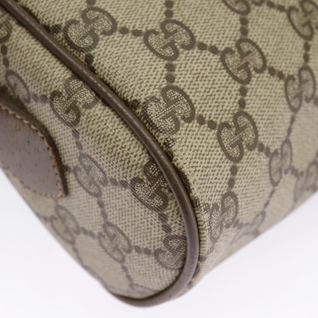 GUCCI GG Supreme Web Sherry Line Shoulder Bag PVC Beige 98 02 004 98076