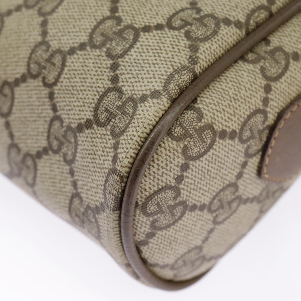 GUCCI GG Supreme Web Sherry Line Shoulder Bag PVC Beige 98 02 004 98076