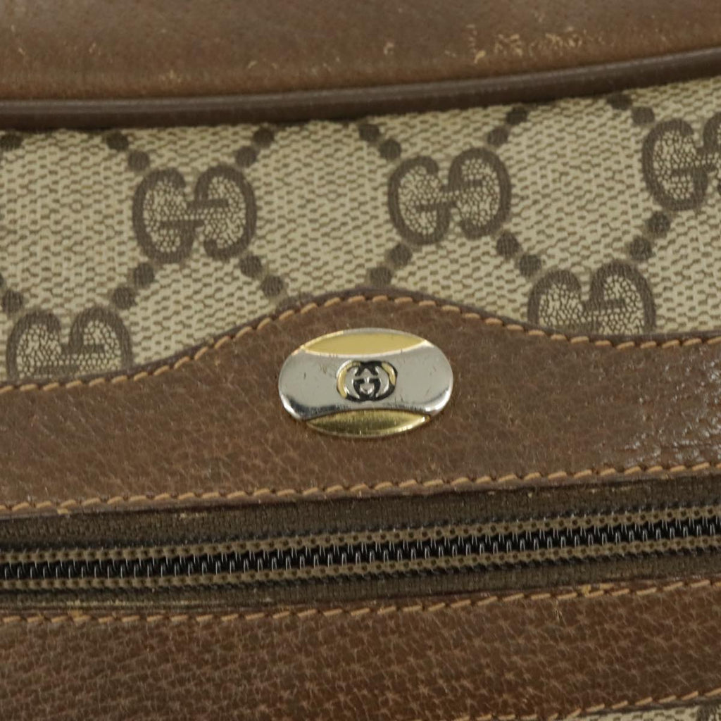 GUCCI GG Supreme Web Sherry Line Shoulder Bag PVC Beige 98 02 004 98076
