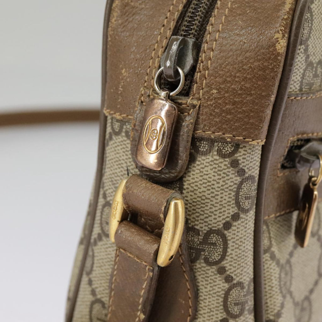 GUCCI GG Supreme Web Sherry Line Shoulder Bag PVC Beige 98 02 004 98076
