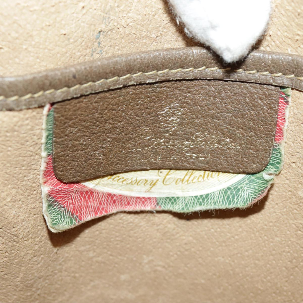 GUCCI GG Supreme Web Sherry Line Shoulder Bag PVC Beige 41 02 034 98088