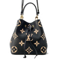 LOUIS VUITTON Neonoe Noir/Beige M45497 Bicolor Monogram Empreinte Leather Size MM