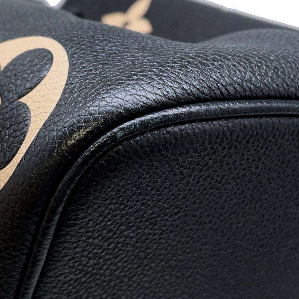 LOUIS VUITTON Neonoe Noir/Beige M45497 Bicolor Monogram Empreinte Leather Size MM