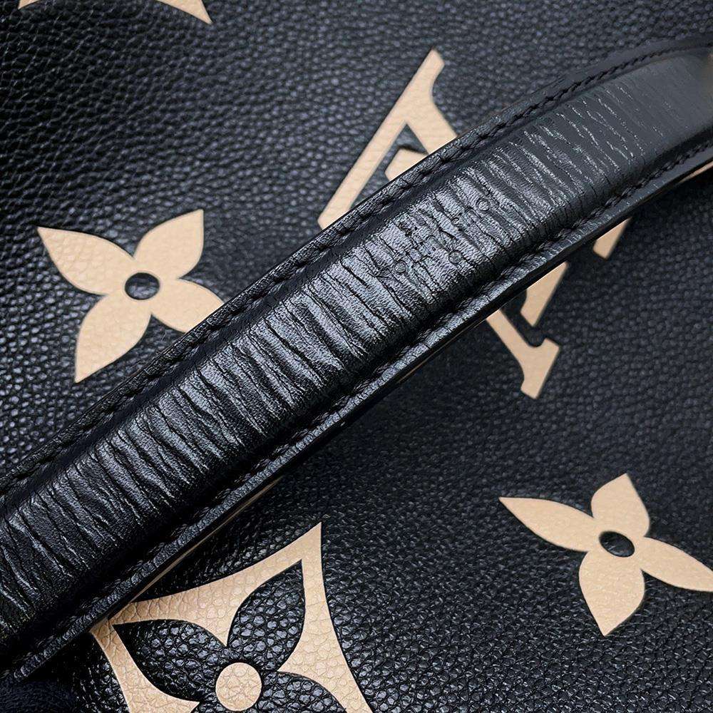 LOUIS VUITTON Neonoe Noir/Beige M45497 Bicolor Monogram Empreinte Leather Size MM