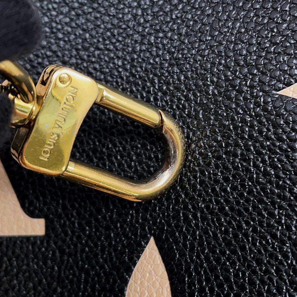 LOUIS VUITTON Neonoe Noir/Beige M45497 Bicolor Monogram Empreinte Leather Size MM