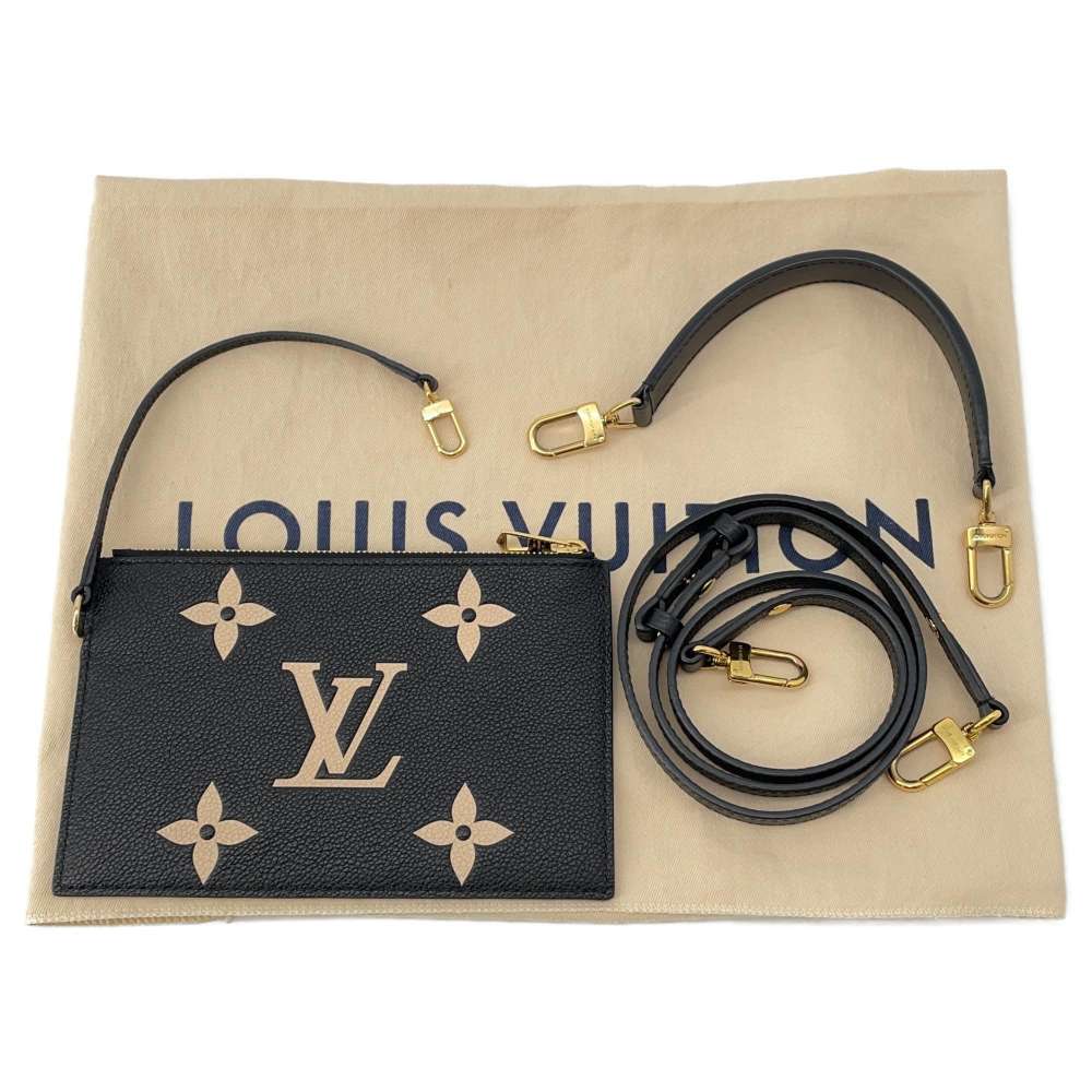 LOUIS VUITTON Neonoe Noir/Beige M45497 Bicolor Monogram Empreinte Leather Size MM