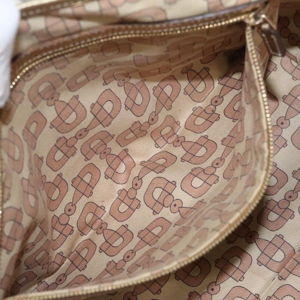 GUCCI GG Canvas Sherry Line Tote Bag Beige Gold pink 137396 98092