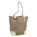 GUCCI GG Canvas Web Sherry Line Tote Bag Beige Gold Red 181779 98094