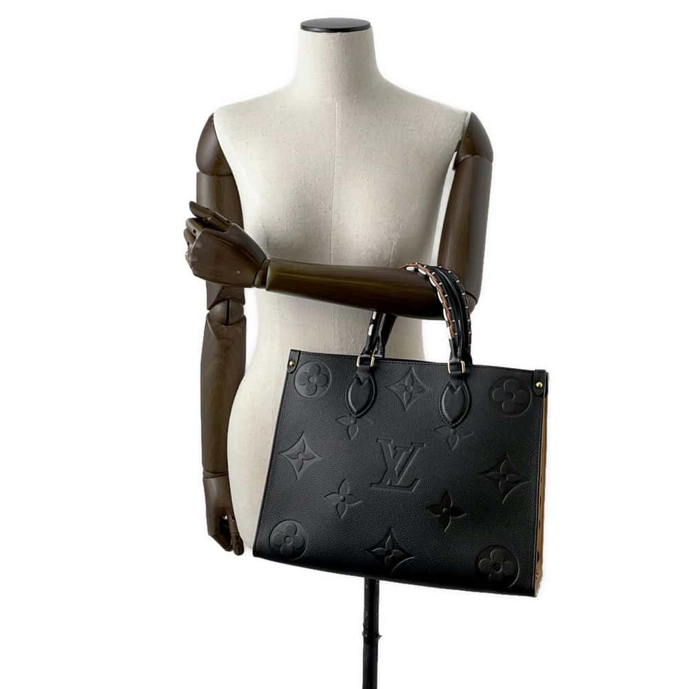 LOUIS VUITTON Onthego Noir M58522 Monogram Empreinte Leather Wild at Heart Size MM