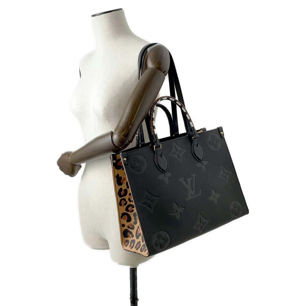 LOUIS VUITTON Onthego Noir M58522 Monogram Empreinte Leather Wild at Heart Size MM
