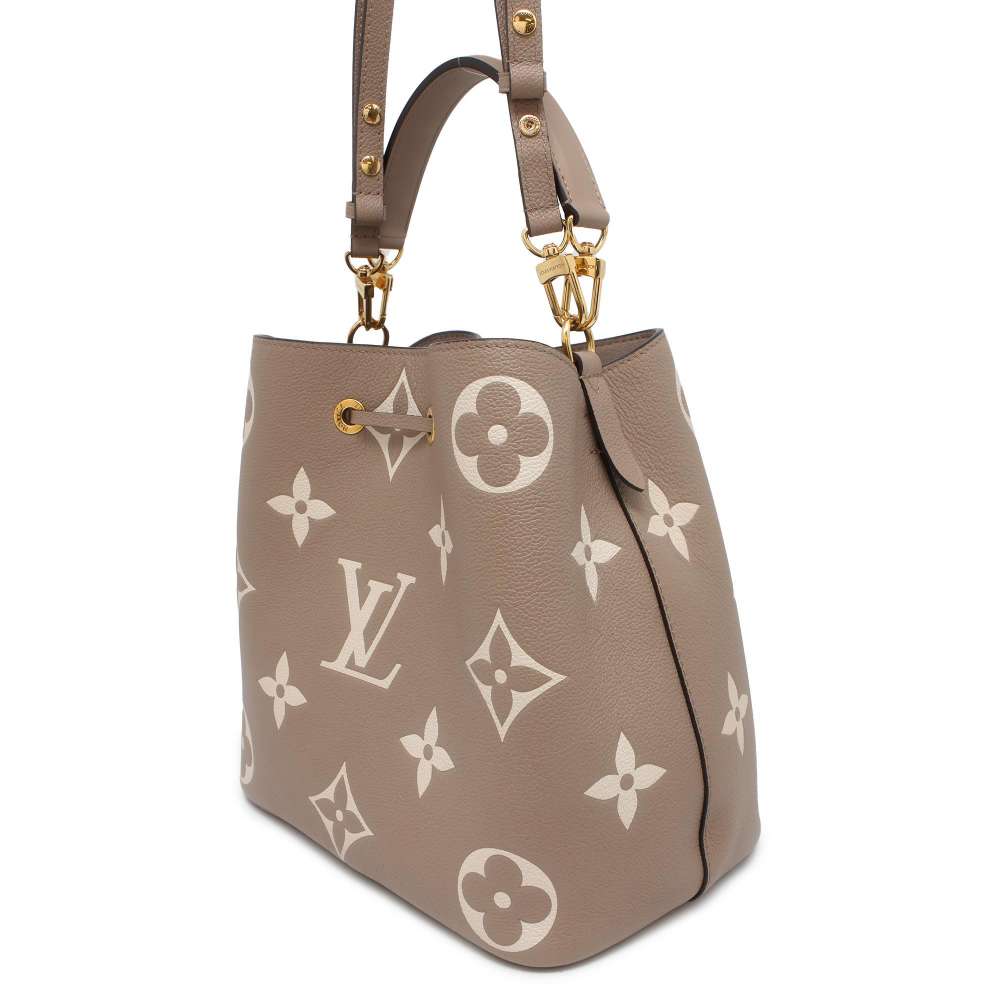 LOUIS VUITTON Neo Noe Tourterelle/Claim M45555 Monogram Empreinte Leather Size MM