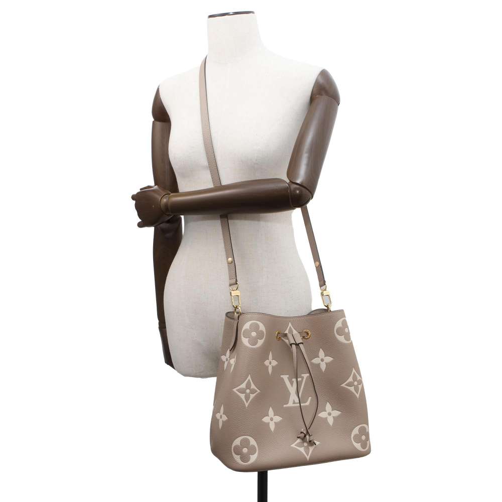 LOUIS VUITTON Neo Noe Tourterelle/Claim M45555 Monogram Empreinte Leather Size MM