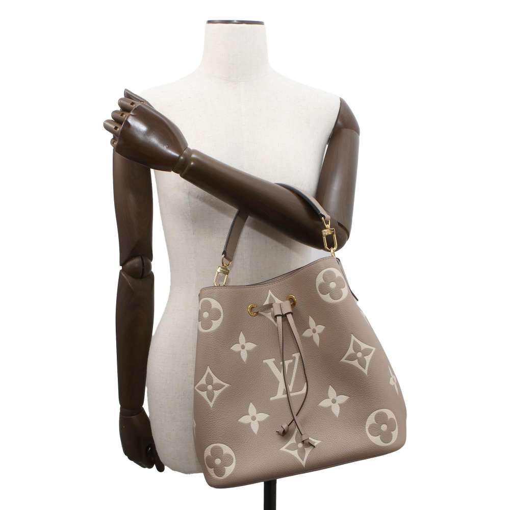 LOUIS VUITTON Neo Noe Tourterelle/Claim M45555 Monogram Empreinte Leather Size MM