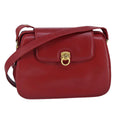 GUCCI Shoulder Bag Leather Red Gold 98126
