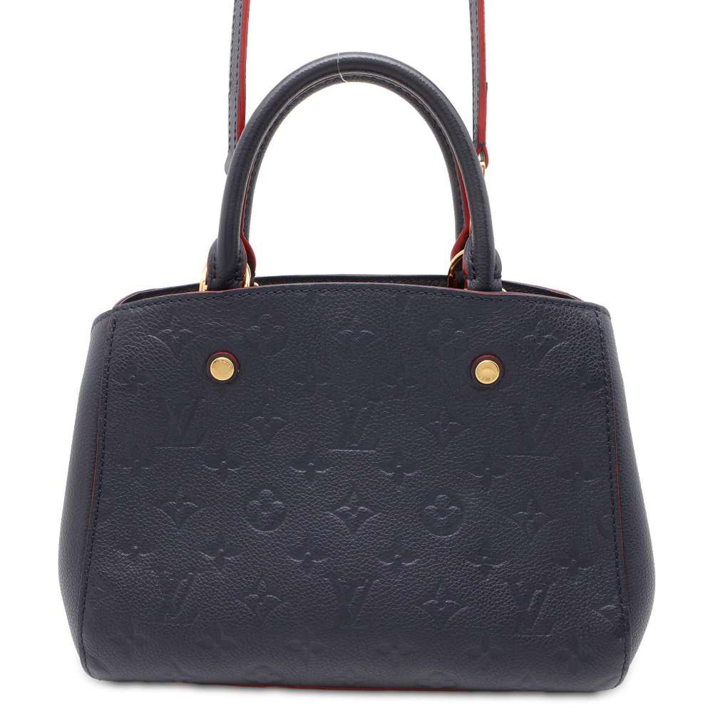 LOUIS VUITTON Montaigne Marine Rouge M42747 Monogram Empreinte Leather Size BB