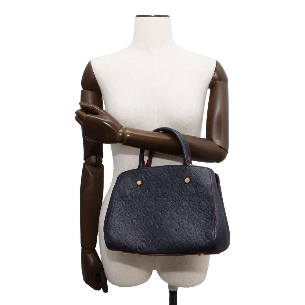 LOUIS VUITTON Montaigne Marine Rouge M42747 Monogram Empreinte Leather Size BB
