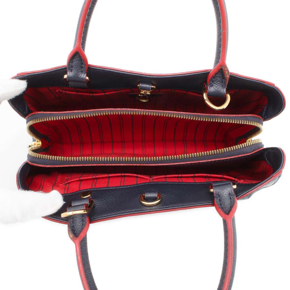 LOUIS VUITTON Montaigne Marine Rouge M42747 Monogram Empreinte Leather Size BB