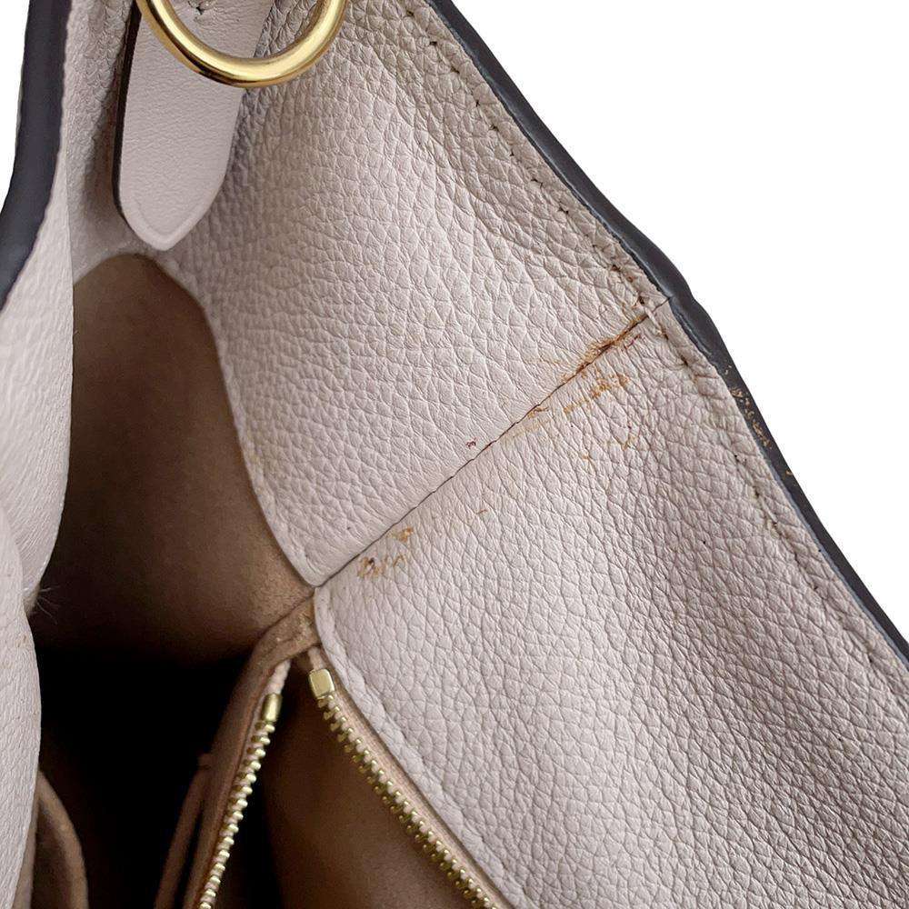 LOUIS VUITTON On My Side Beige M55802 Monogram Mahina Calf Leather Size MM
