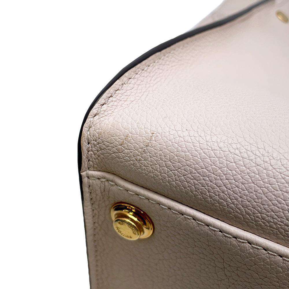 LOUIS VUITTON On My Side Beige M55802 Monogram Mahina Calf Leather Size MM