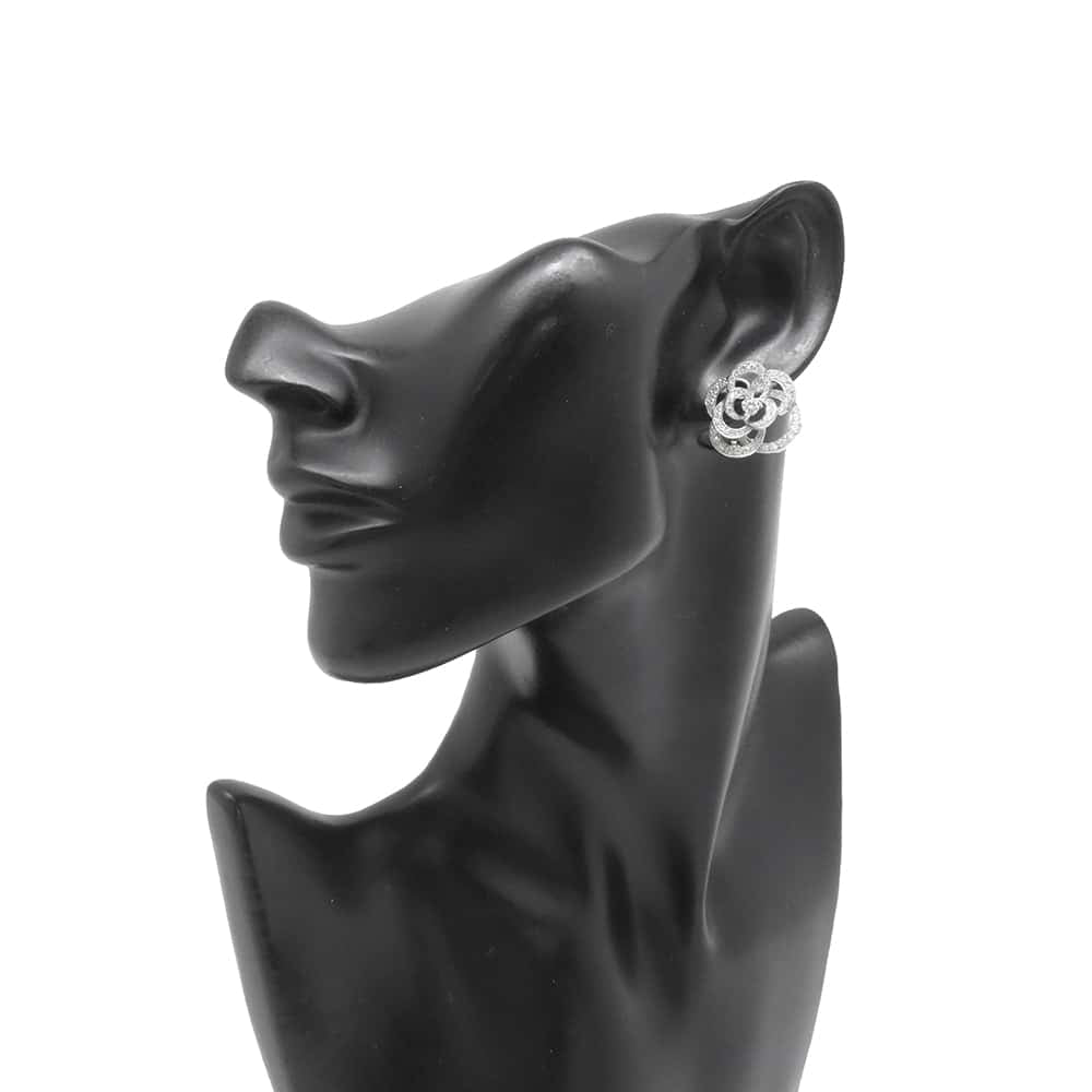 CHANEL Camellia Collection EarringsJ2672 18K White Gold