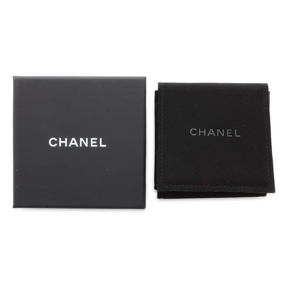 CHANEL CC Logo RhinestoneBrooch SilverA63085 Metal