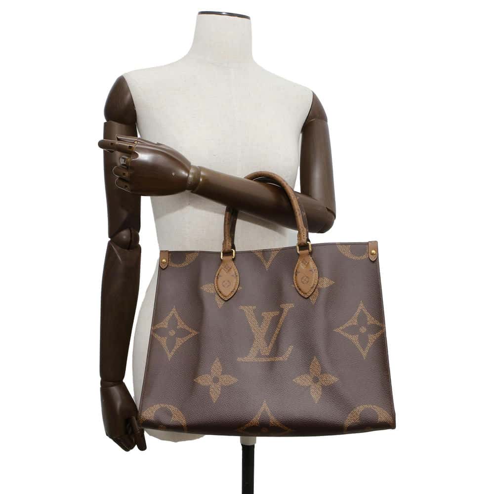 LOUIS VUITTON Onthego Red M45321 Monogram Monogram Reverse Canvas Monogram Giant Size MM