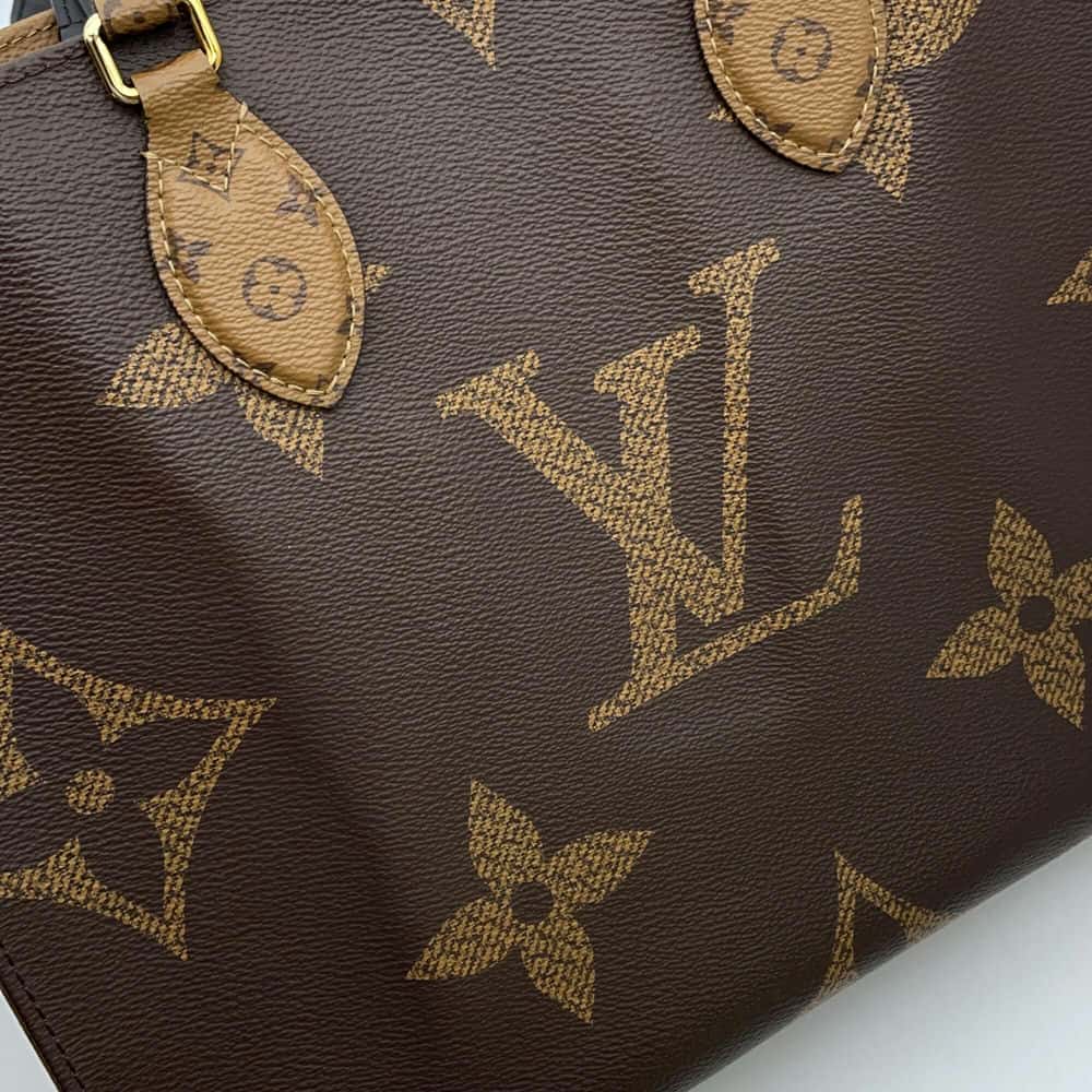 LOUIS VUITTON Onthego Red M45321 Monogram Monogram Reverse Canvas Monogram Giant Size MM
