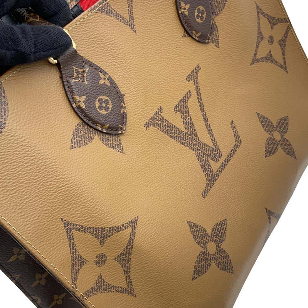 LOUIS VUITTON Onthego Red M45321 Monogram Monogram Reverse Canvas Monogram Giant Size MM