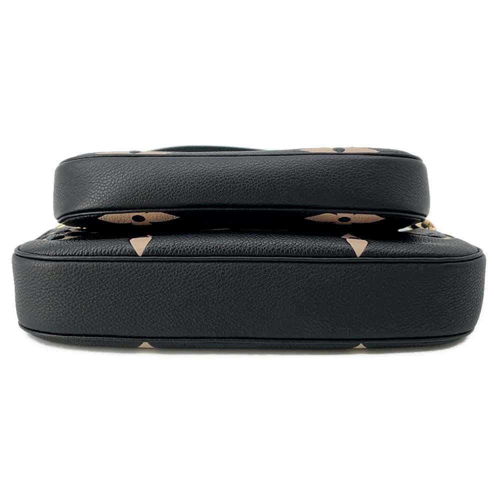LOUIS VUITTON Multi Pochette Accessoires Noir/Beige M45777 Monogram Empreinte Leather