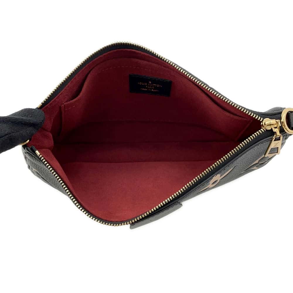 LOUIS VUITTON Multi Pochette Accessoires Noir/Beige M45777 Monogram Empreinte Leather
