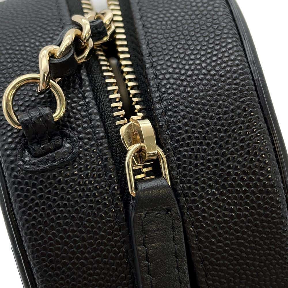 CHANEL CCFiligree Round ChainShoulder Bag BlackAP0365 Caviar Leather