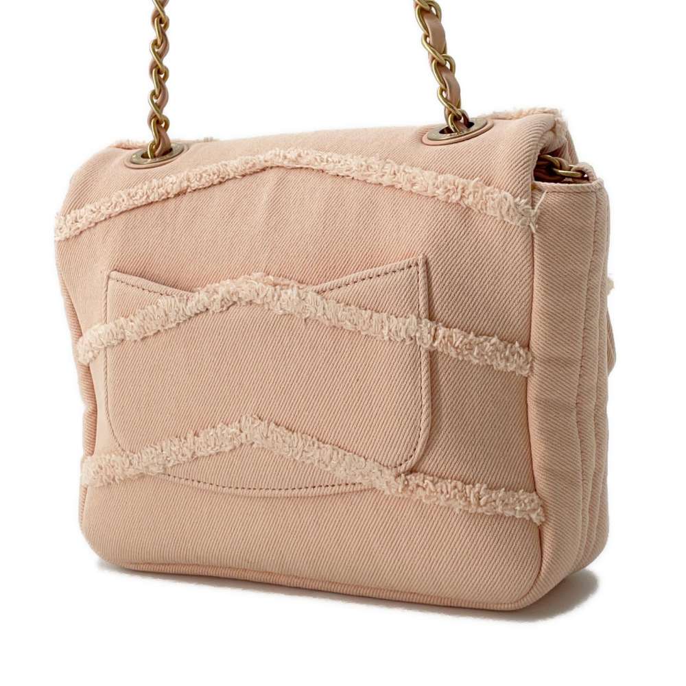 CHANEL COCO Flap ChainShoulder Bag PinkAS1595 Denim
