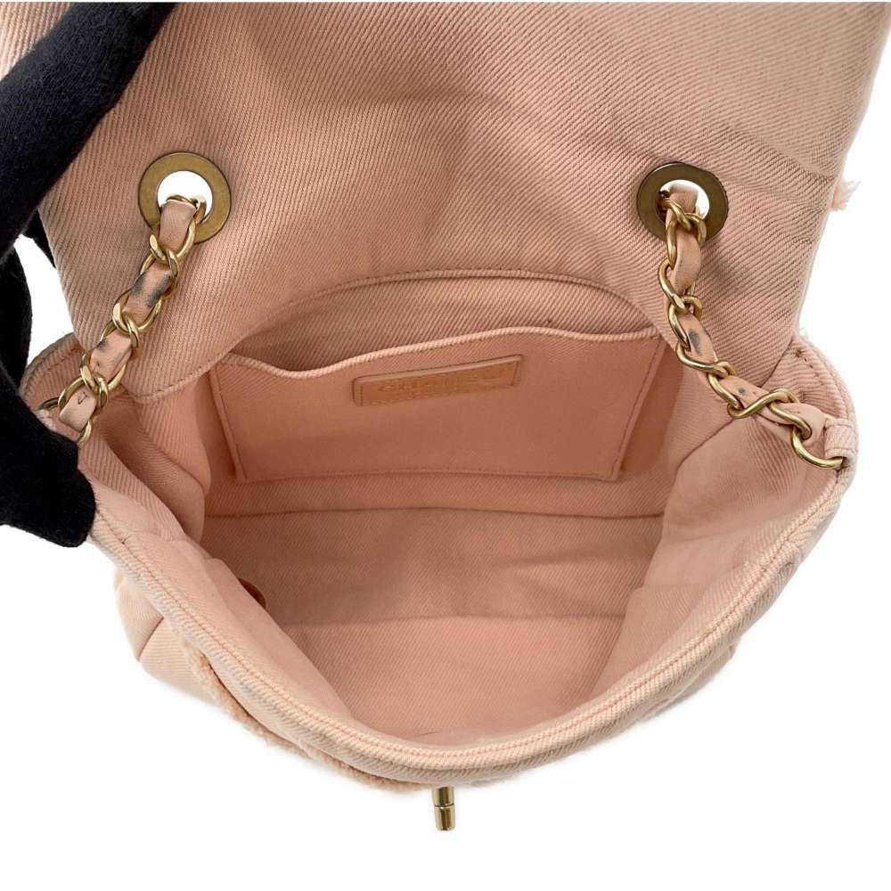 CHANEL COCO Flap ChainShoulder Bag PinkAS1595 Denim