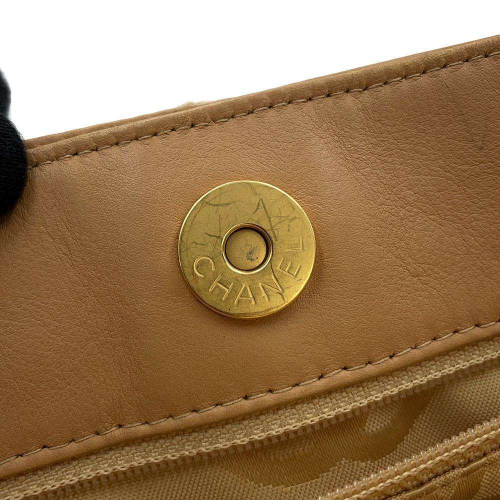 CHANEL Matelasse Wild Stitch Handbag BeigeA18126 Leather