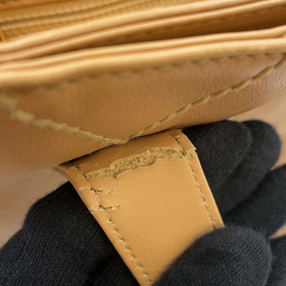 CHANEL Matelasse Wild Stitch Handbag BeigeA18126 Leather