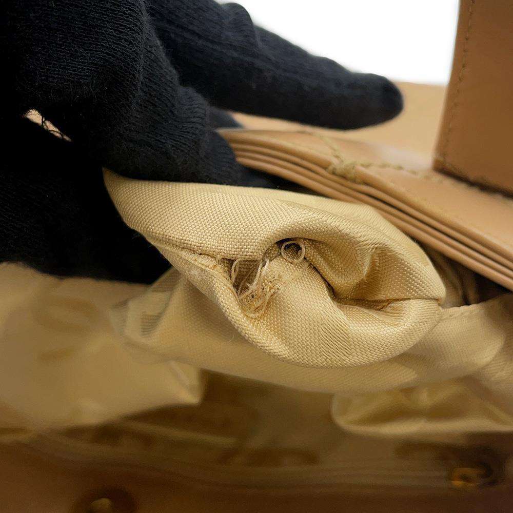 CHANEL Matelasse Wild Stitch Handbag BeigeA18126 Leather
